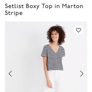 Setlist Boxy Top in Martin Stripe